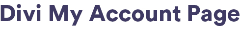 Divi MyAccount Page